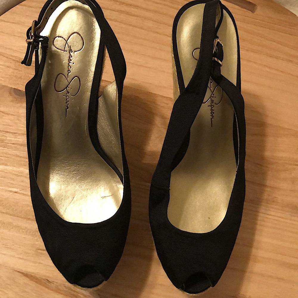 Black Jessica Simpson wedges